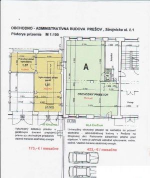 Univerzálny obchodný priestor: 76,6 m2 - Strojnícka